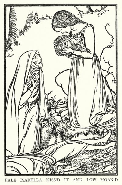 ジョン・キーツの詩のためのイラスト。イザベラ」または「バジルの壺」（リトグラフ版 作： Robert Anning Bell