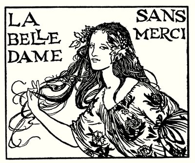 ジョン・キーツの詩のためのイラスト。La Belle Dame Sans Merci（リトグラフ版 作： Robert Anning Bell