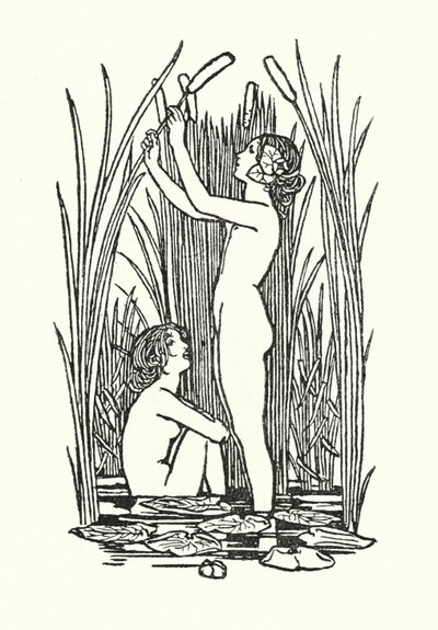 ジョン・キーツの詩のためのイラスト。ラミア(リトグラフ) 作： Robert Anning Bell