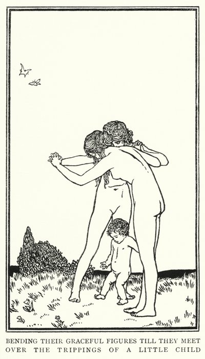 ジョン・キーツの詩のためのイラスト。睡眠と美（リトグラフ 作： Robert Anning Bell