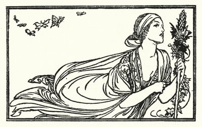 ジョン・キーツの詩のためのイラスト。睡眠と詩（リトグラフ 作： Robert Anning Bell