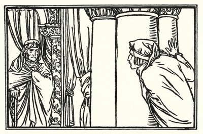 ジョン・キーツの詩のためのイラスト。聖アグネスの晩餐会（リトグラフ 作： Robert Anning Bell