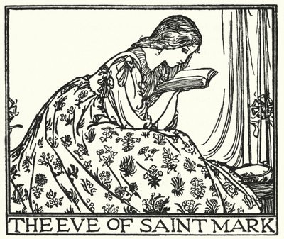 ジョン・キーツの詩のためのイラスト。聖マルコの前夜祭」（リトグラフ 作： Robert Anning Bell