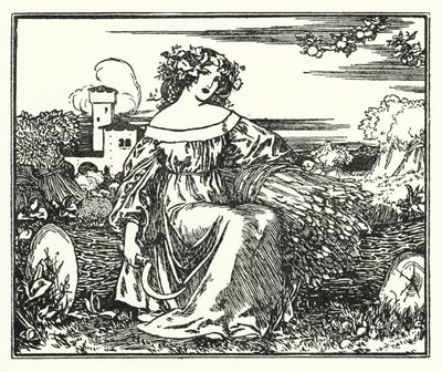 ジョン・キーツの詩のためのイラスト。秋へ（リトグラフ 作： Robert Anning Bell