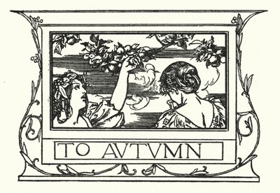 ジョン・キーツの詩のためのイラスト。秋へ（リトグラフ 作： Robert Anning Bell