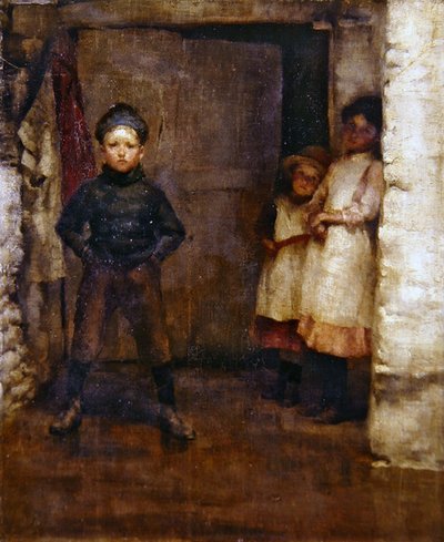 In the Doorway（油彩・キャンバス） 作： Robert Anning Bell