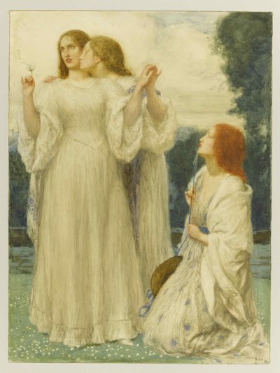 託宣：公園での3人の若い女性、1897年 作： Robert Anning Bell