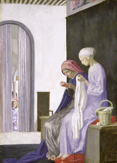エリザベスの家のマリア、1917年 作： Robert Anning Bell