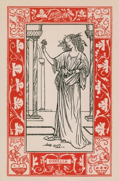 オフィーリア、ハムレット 作： Robert Anning Bell