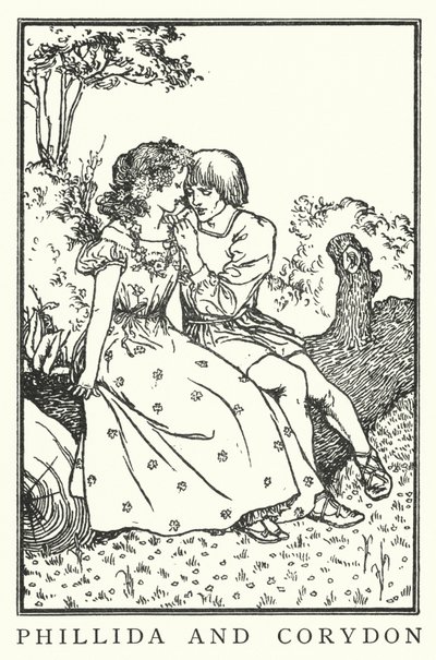 フィリップスとコリドン（リトグラフ 作： Robert Anning Bell