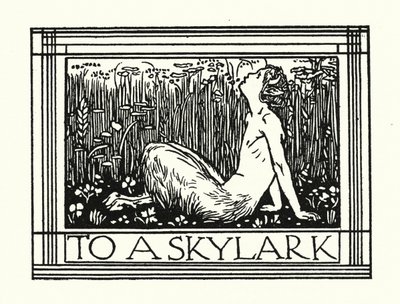 シェリー：スカイラークへ（リトグラフ） 作： Robert Anning Bell