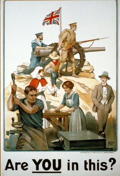 イギリス、第一次世界大戦ポスター 作： Robert Baden Powell