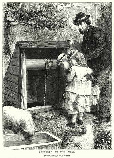 井戸端会議の子供たち（彫刻 作： Robert Barnes