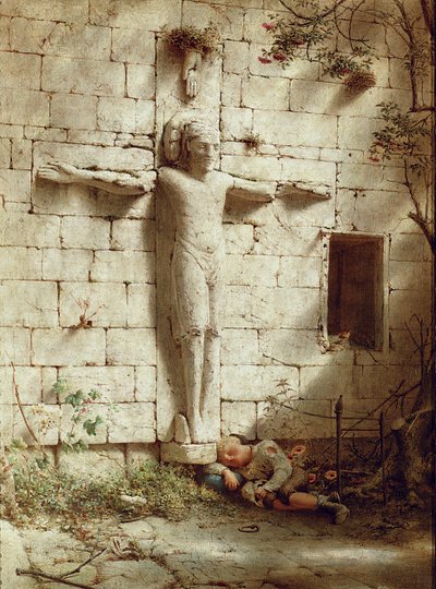 1899年にロムジー修道院で 作： Robert Bateman