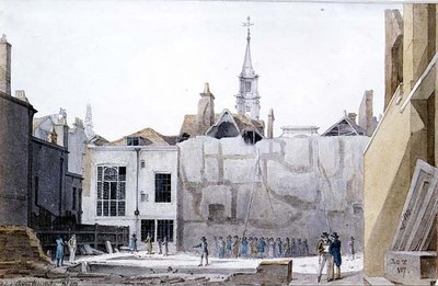 ロンドン市チープサイドのサドラーズ・ホールの取り壊し 作： Robert Blemell Schnebbelie