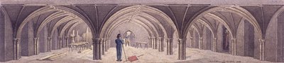 ギルドホール クリプト、ロンドン、1821 年 作： Robert Blemmell Schnebbelie