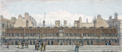 モンクウェル ストリート、ロンドン、1818 年 作： Robert Blemmell Schnebbelie