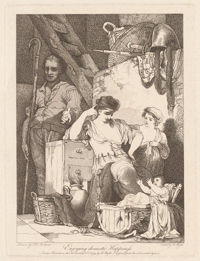 国内の幸福を享受する 作： Robert Blyth, after John Hamilton Mortimer