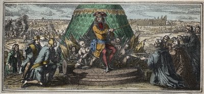 1670年のアンヴァリッドの建設 - アンヴァリッドホテルの基礎のアレゴリー - ルイ14世が古いミュータントの兵士を見せる 建設中のアンヴァリッドホテル ロベール・ボナール（1652-1729）による彫刻 作： Robert Bonnard