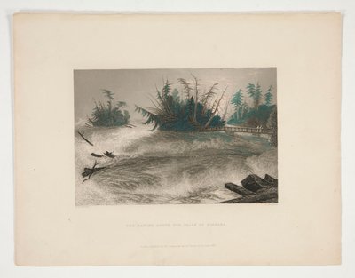 ナイアガラの滝の上の急流、ナサニエル・パーカー・ウィリスのイラスト 作： Robert Brandard