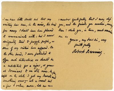 1868年11月27日、ロバートブラウニングからウィリアムGキングスランドへの手紙 作： Robert Browning
