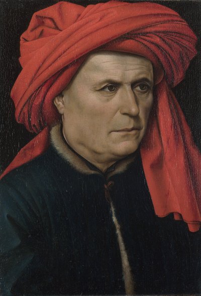 男の肖像、1435年頃 作： Robert Campin