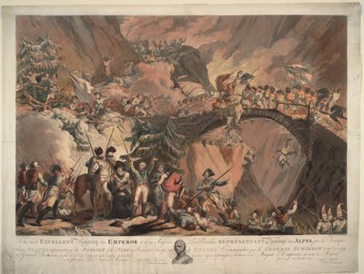 1799年、1805年にアルプスを横断するアレクサンドル・スボーロフの軍隊 作： Robert Carr Porter