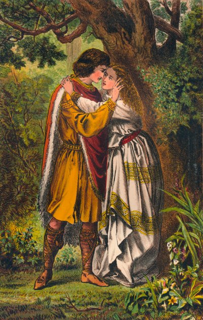 死後。私の女王！愛人！お嬢様はもう泣かない。シンベリン：Act I、Scene I、c1875 作： Robert Charles Dudley