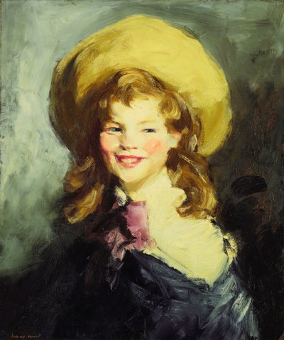大きな帽子の少女 作： Robert Cozad Henri