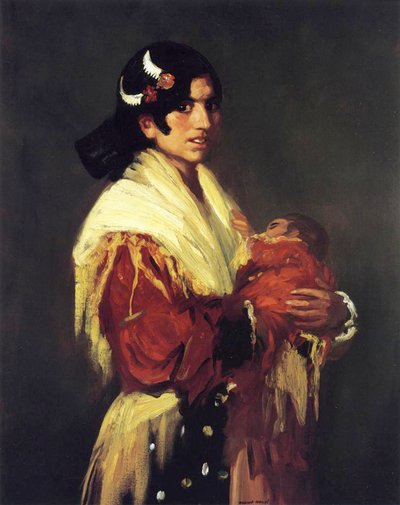 ジプシーと彼女の赤ちゃん、1906 作： Robert Cozad Henri