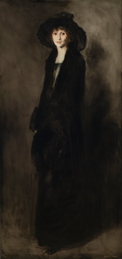 黒いベルベットの女（オイラビー・ディックス・ベッカーの肖像） 1911年 （油彩・キャンバス） 作： Robert Cozad Henri
