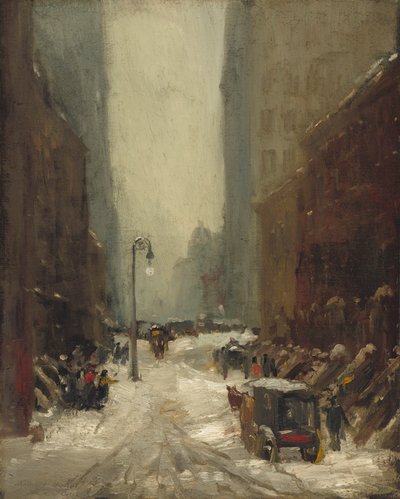 ニューヨークの雪、1902 作： Robert Cozad Henri