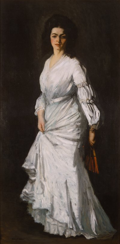 白衣の女ユージェニー・スタインの肖像 作： Robert Cozad Henri