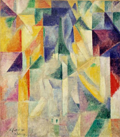 ウィンドウズ。 Robert Delaunay (1885-1941) の絵画、キャンバスにエンコースティック 作： Robert Delaunay