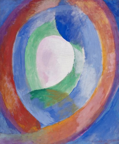 円形、月なし。 1 作： Robert Delaunay