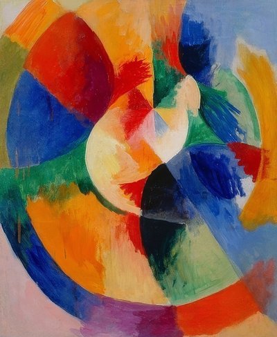 Kreisformen、Sonne（円形、太陽）。 1912-13 作： Robert Delaunay