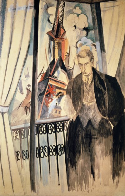 フィリップ・スーポーの肖像（シャヴィル） 作： Robert Delaunay