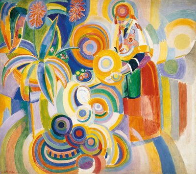 ポルトガルの女性、1916 作： Robert Delaunay