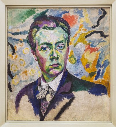 自画像 - Delaunay Robert (1885-1941) - 1905-1906 冬 - 高さ: 0.54 m - 長さ: 0.46 m - パリ、ポンピドゥー センター - 国立近代美術館 作： Robert Delaunay