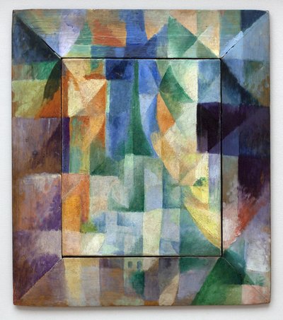 都市の同時窓。 その1、2番目のパターン、最初のレプリカ。 Robert Delaunay（1885-1941）による絵画、キャンバスに油彩 作： Robert Delaunay