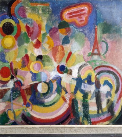 ルイ・ブレリオへのオマージュ（キャンバスに油彩） 作： Robert Delaunay