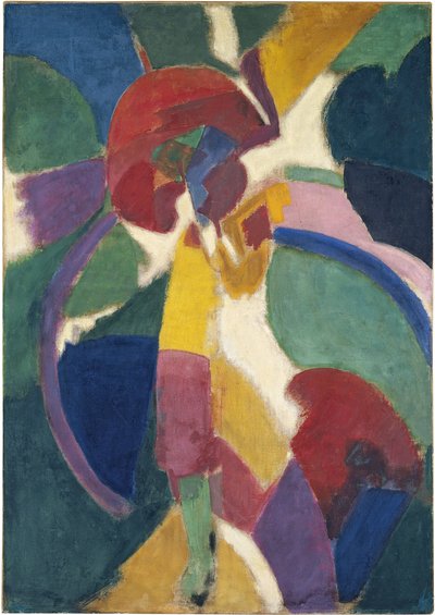 日傘を持つ女性、1913 作： Robert Delaunay