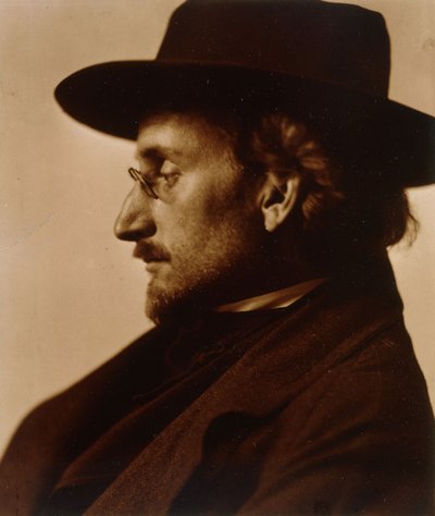 プロフィールのフレデリックホランドデイの肖像、c.1900-1910（トーンのゼラチンシルバープリント） 作： Robert Demachy