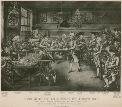 コートオブエクイティ、ベルサベージイン、ラドゲートヒル、ロンドン 作： Robert Dighton