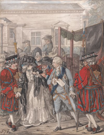 Margaret Nicholson Attempting to Assassinate His Majesty, George III, at the Garden Entrance of St. James