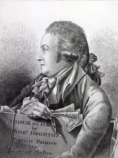 セルフポートレート、彼の「頭の書」、1795年の表紙 作： Robert Dighton