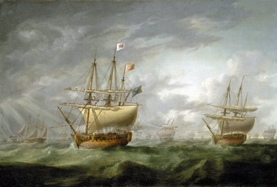 1782年9月、HMS「ラミリーズ」の喪失 作： Robert Dodd