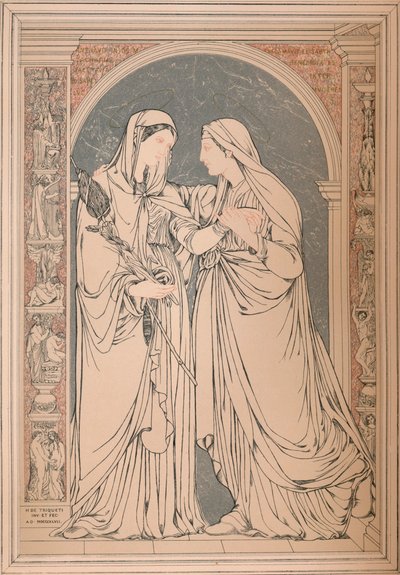 大理石のモザイク画、バロンH.デトリケティ、パリ、1893年。 作： Robert Dudley