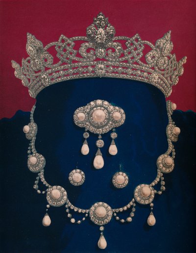 ダイヤモンドとパールのパリュール-HRHからの贈り物プリンスオブウェールズ、1863年。 作： Robert Dudley