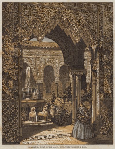アルハンブラコート、クリスタルパレス、ライオンズコートへの入り口 作： Robert Dudley